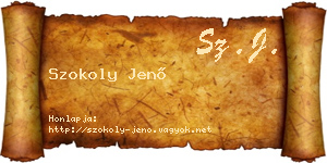 Szokoly Jenő névjegykártya